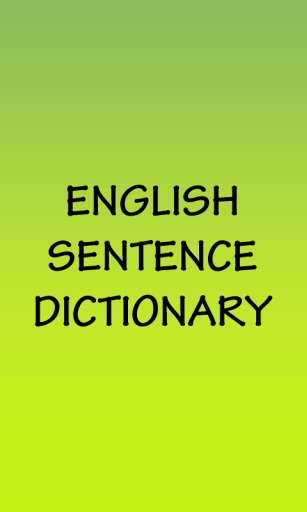 English Sentence Dictionary
