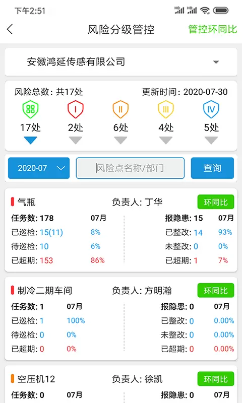 微安全 v2.1.42-巡检查询，隐患上报截图2