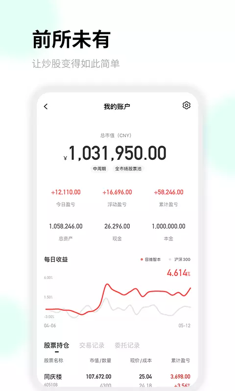 容维智本v2.0.0-人工智能炒股策略平台截图3