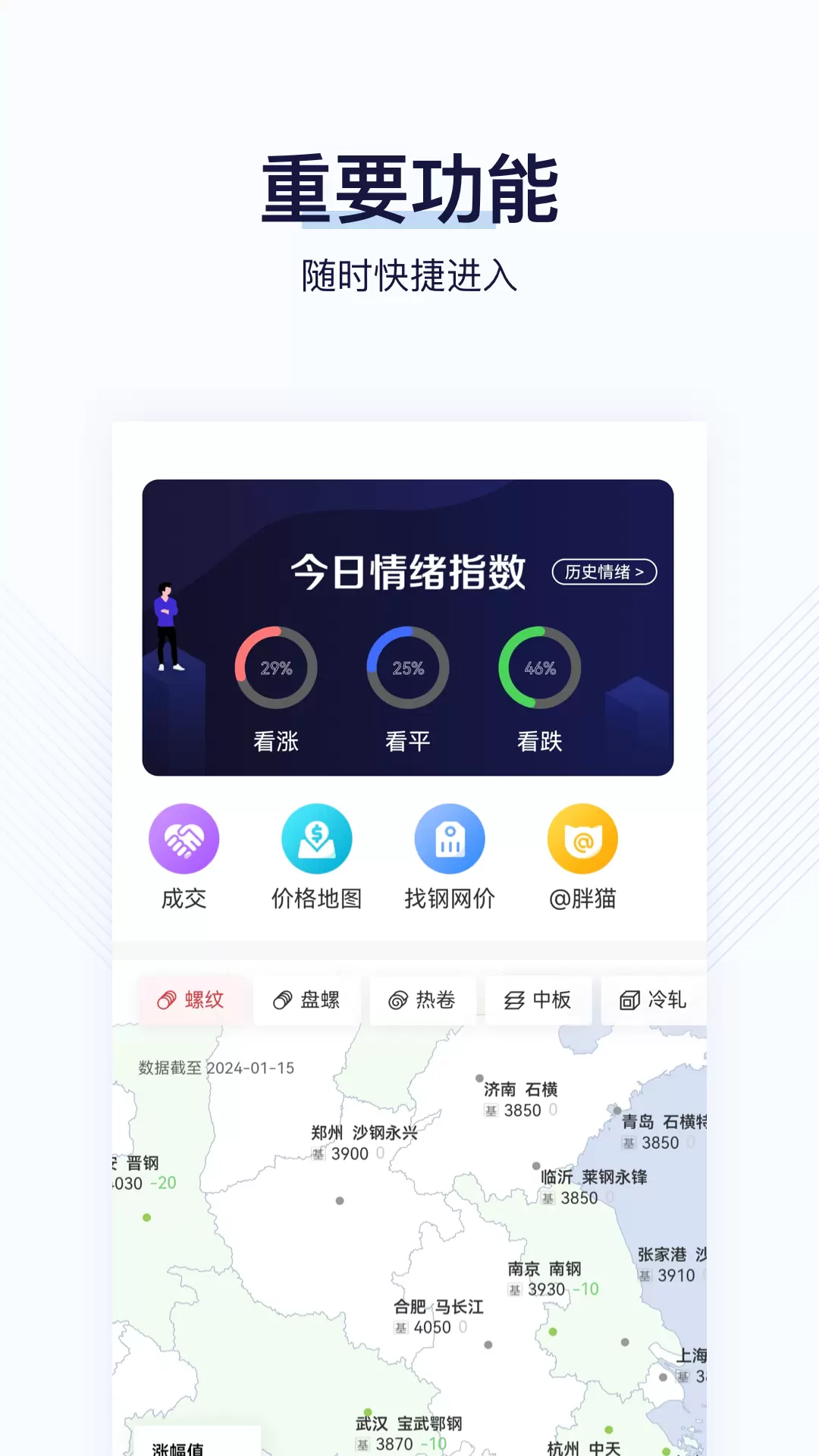 找钢指数v8.1.1-找钢指数是一款专业的钢铁资讯应用截图1