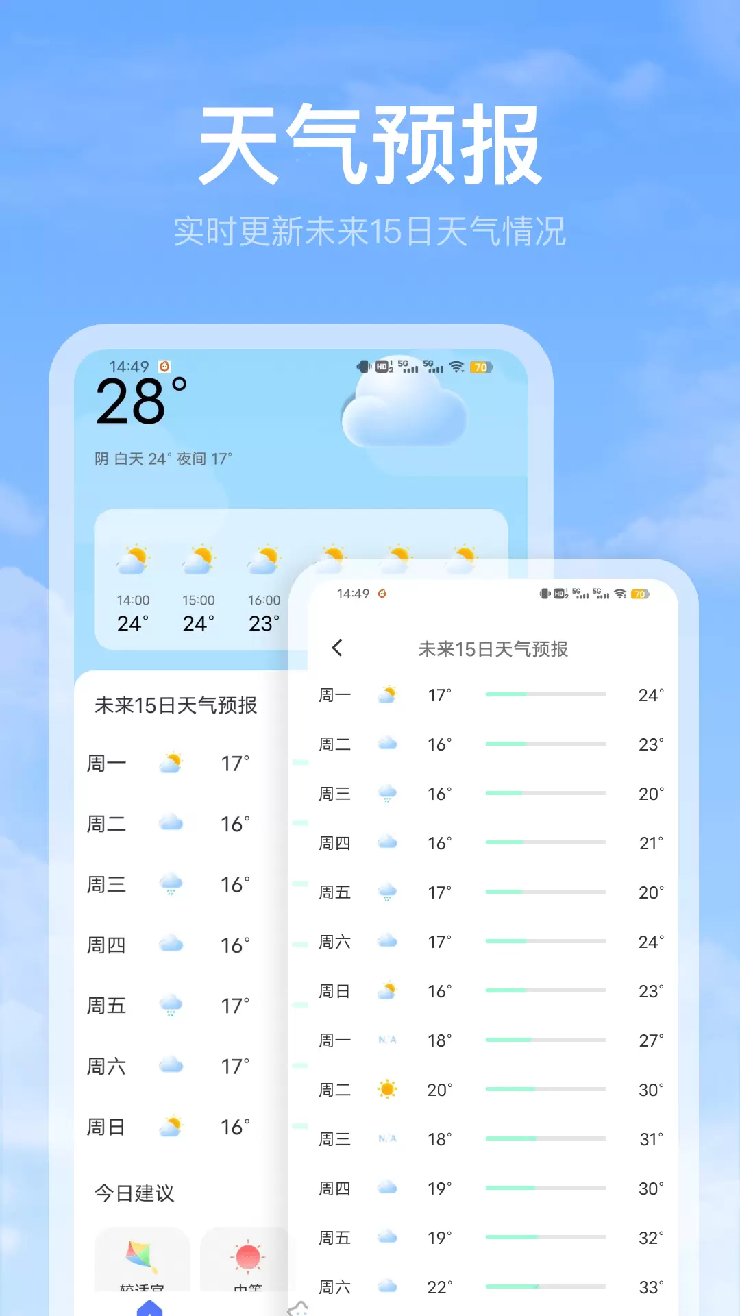 黄历天气雷达v3.0.0-及时预报天气空气质量指数温度截图1