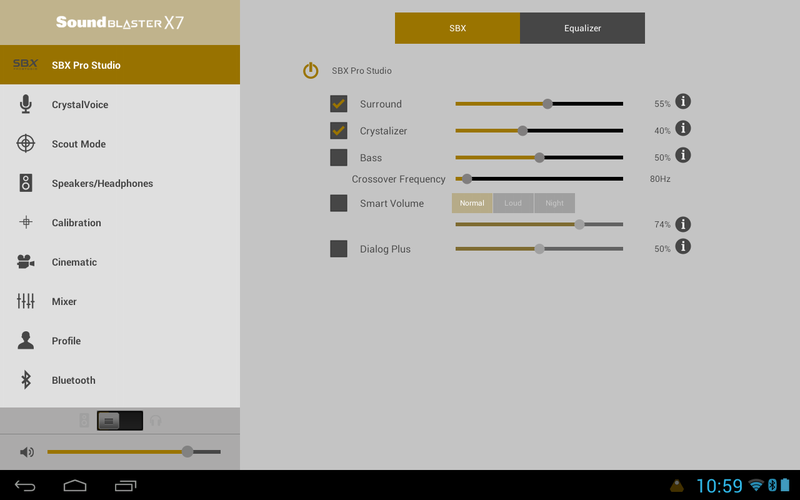 Sound Blaster X7 Control